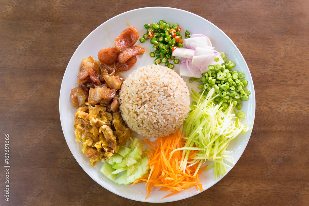 Rice Seasoned with Shrimp Paste Rice Seasoned with Shrimp Paste