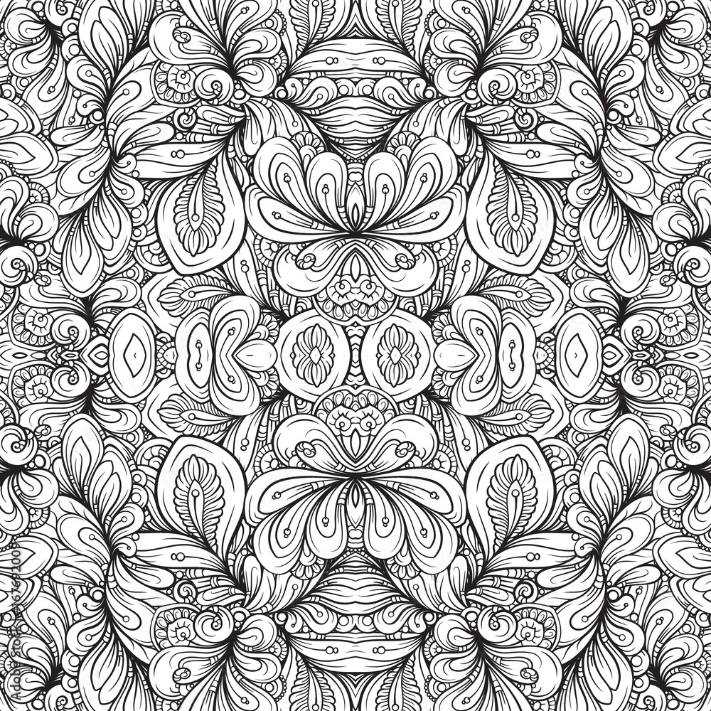Fantasy decorative seamless pattern