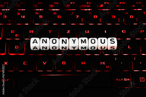 Anonymous symbol on keyboard photo