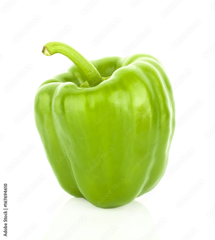 green sweet pepper isolation on white background green sweet pepper isolation on white background