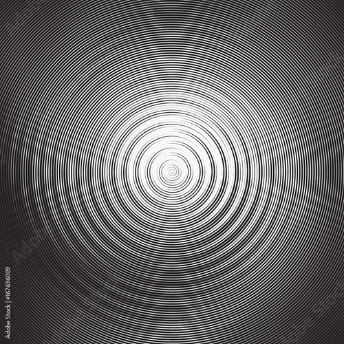 Hypnotic Spiral Vector Abstract Background. Radial Structure Art Illustration