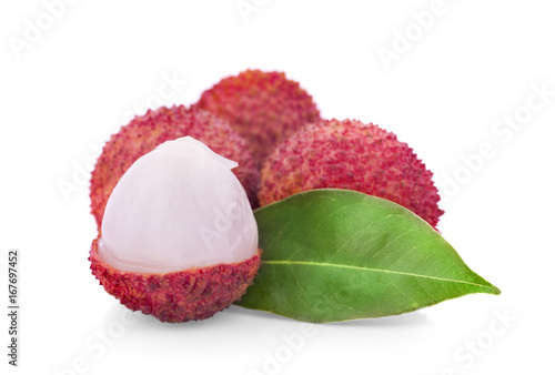 lychee isolated on white background