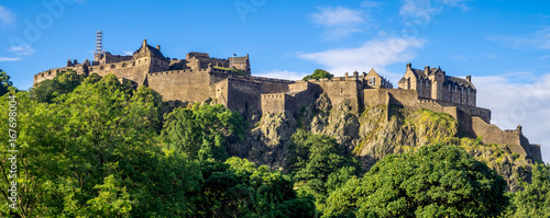 Panoramic image of Edinburgh Castle.