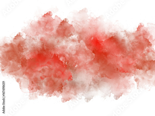Artistic red watercolor splash effect template