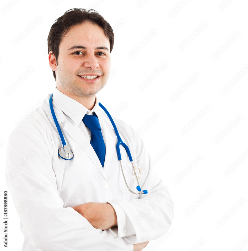 Fototapeta premium Friendly doctor isolated on white