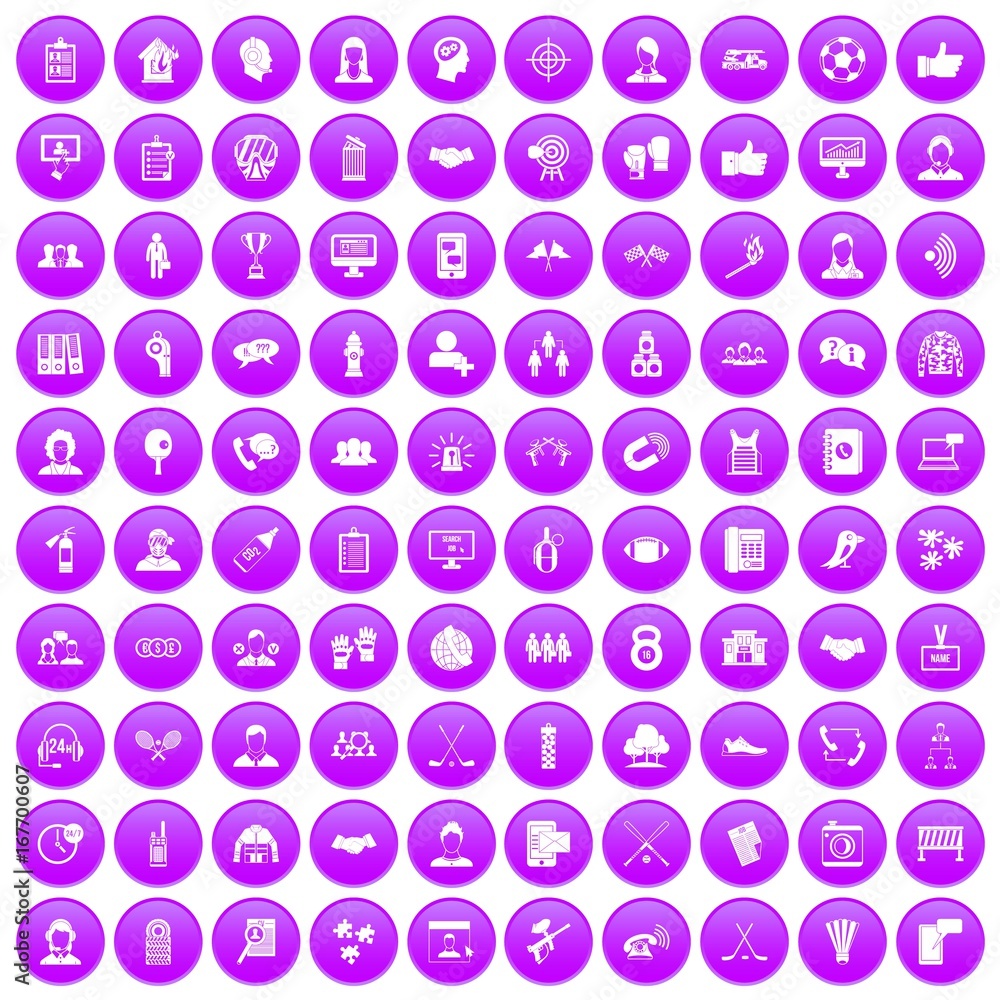 100 team icons set purple 100 team icons set purple