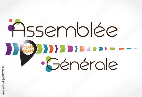 pin's picto barre : assemblée générale