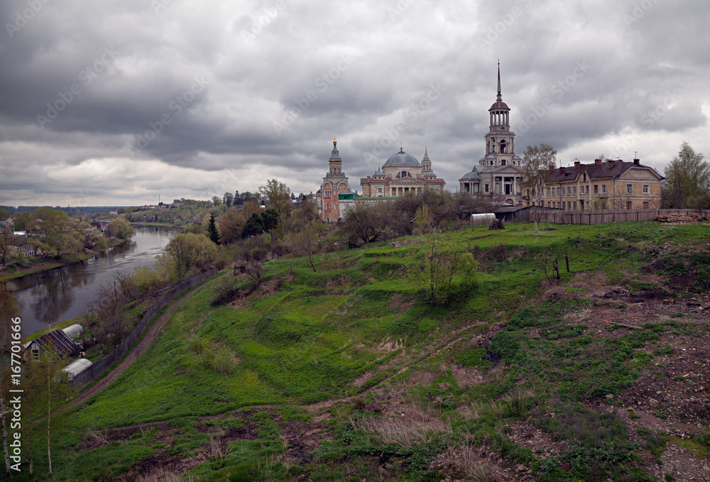Torzhok in the spring. Russian landscape.