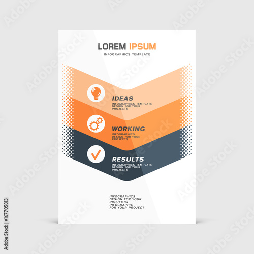 фотографія Corporative design of paper flyer or booklet cover