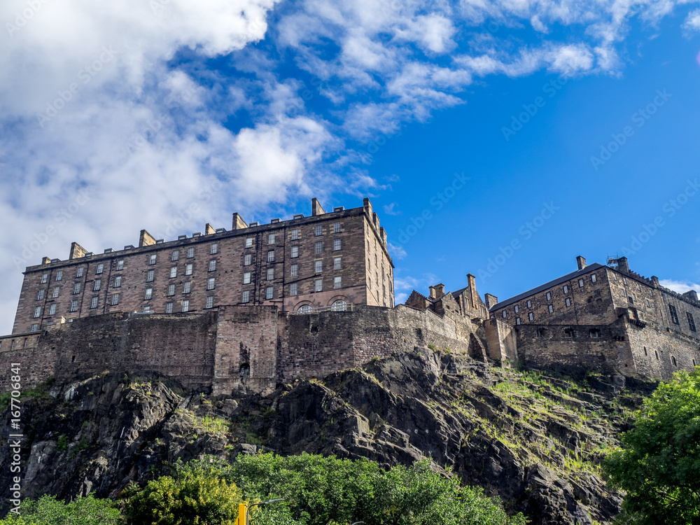View of Edinburgh Castle from the Old Town.