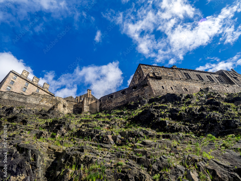 View of Edinburgh Castle from the Old Town.