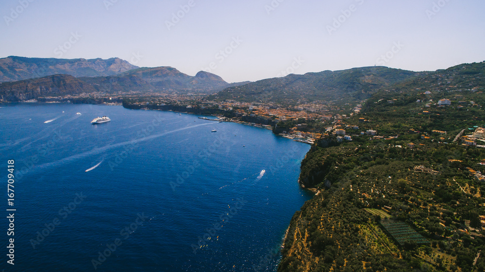 The coastline of Italy is from the air The coastline of Italy is from the air