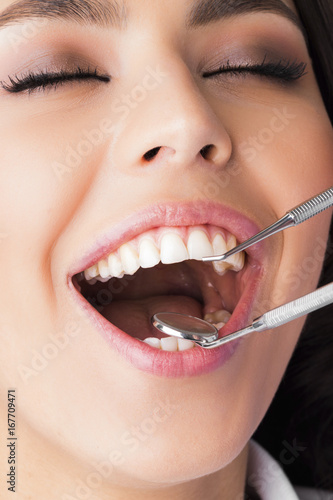 Dentist patient at exam