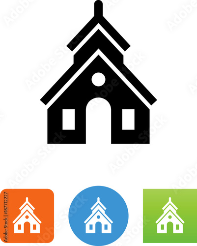 School House Icon - Illustration