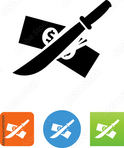 Slash Prices Icon - Illustration