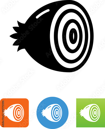 Sliced Onion Icon - Illustration