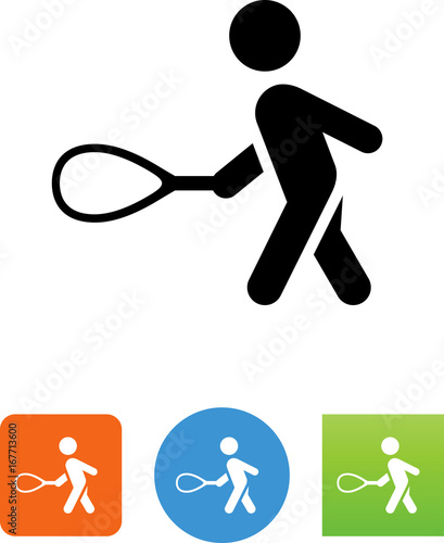 Squash Forehand Icon- Illustration