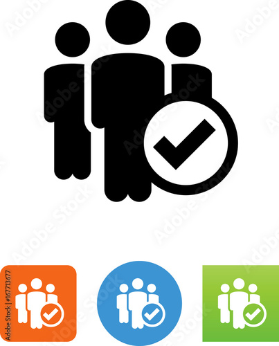 Standing Out From The Crowd Icon - Illustration