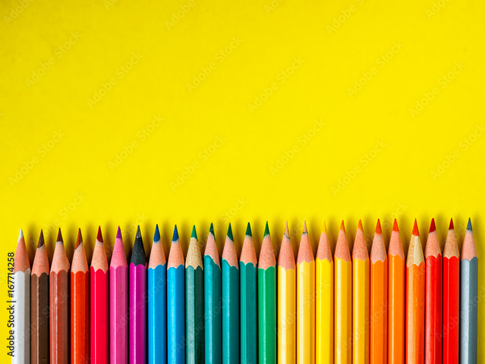 Colored pencil rainbow wave art school education Colored pencil rainbow wave art school education