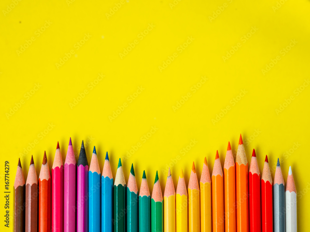 Colored pencil rainbow wave art school education Colored pencil rainbow wave art school education