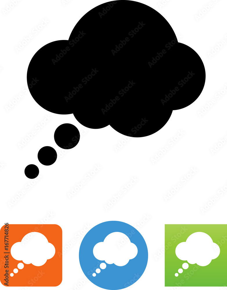 Thinking Bubble Icon - Illustration Thinking Bubble Icon - Illustration