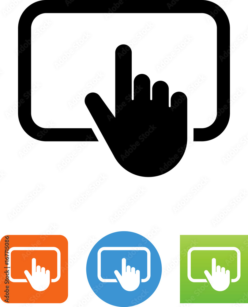 Touch Screen Icon - Illustration Touch Screen Icon - Illustration