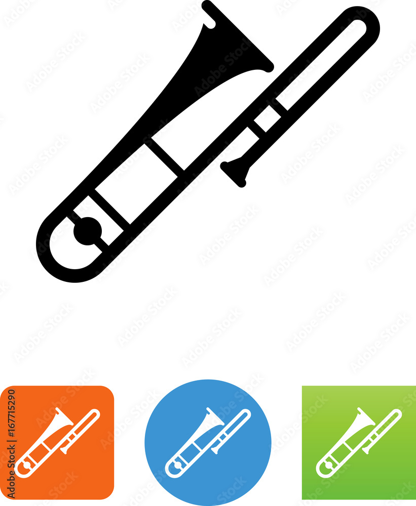 Trombone Icon - Illustration Trombone Icon - Illustration