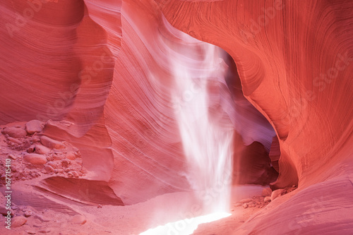 Scenic Antelope Canyon and Light Beams