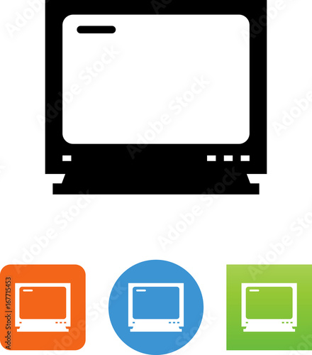 TV Set Icon - Illustration