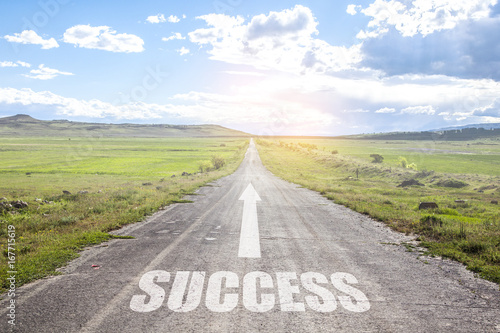 Wallpaper Mural success text written on road Torontodigital.ca