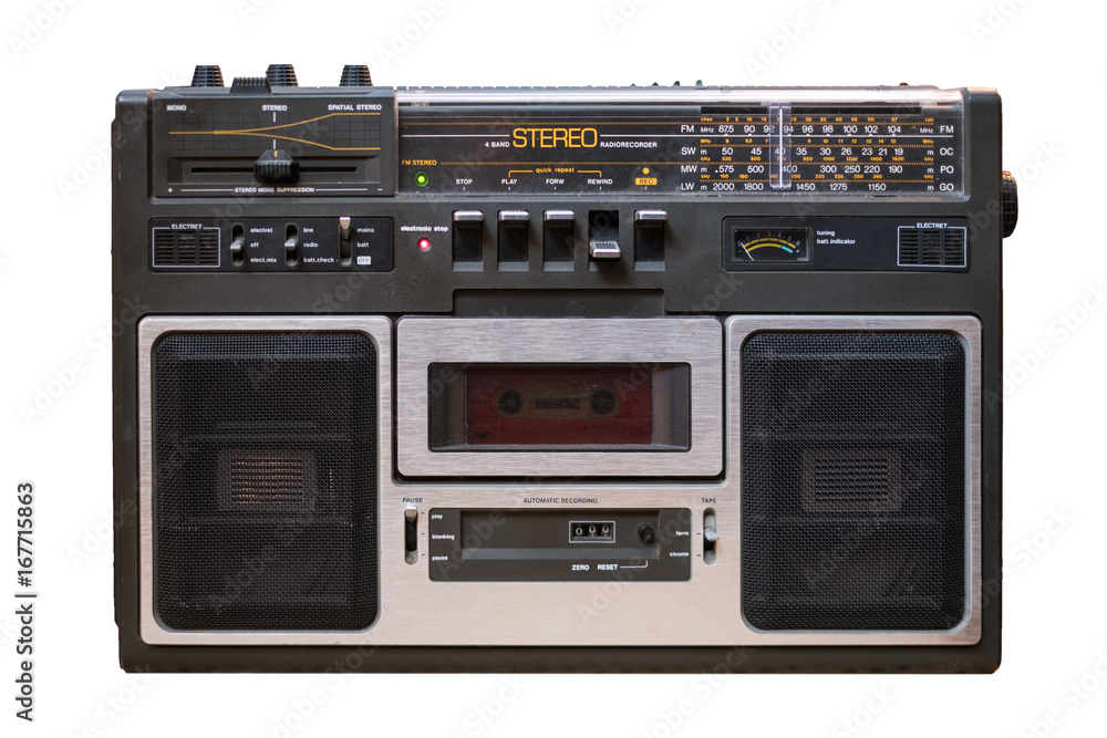 Fototapeta premium cassette recorder / audio player isolated