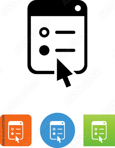 User Interface Popup Menu Icon - Illustration