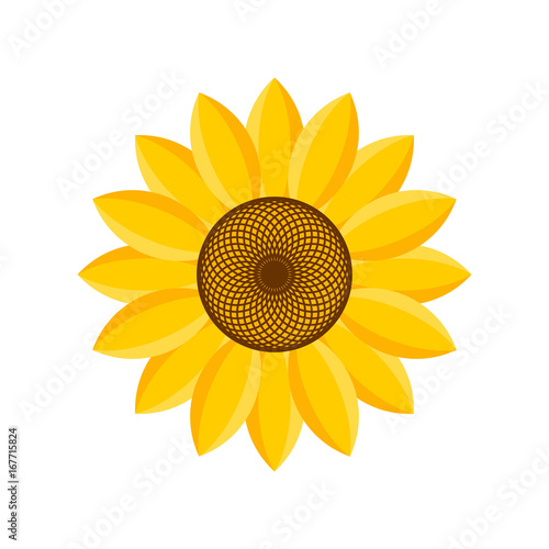 Logo and symbol of sunflower for Thanksgiving Day