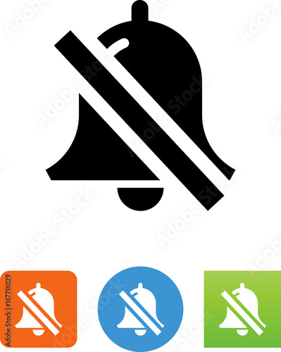 Vector Bell Icon - Silent - Illustration