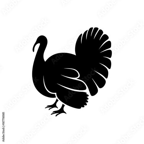 Logo and symbol of a turkey for Thanksgiving.