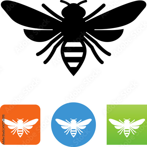 Vector Bumblebee Icon - Illustration