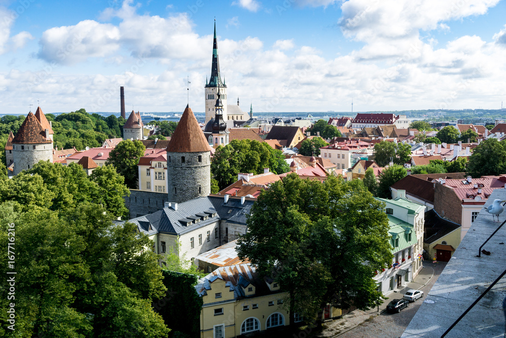 view over the city of tallinn estonia