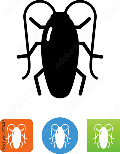 Vector Cockroach Icon - Illustration