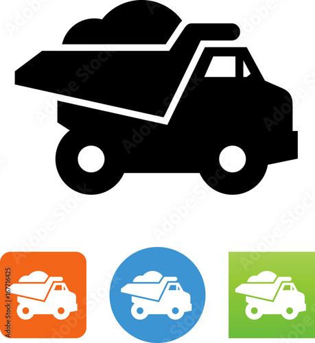 Vector Dump Truck Icon - Illustration