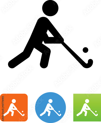 Vector Field Hockey Icon - Illustration