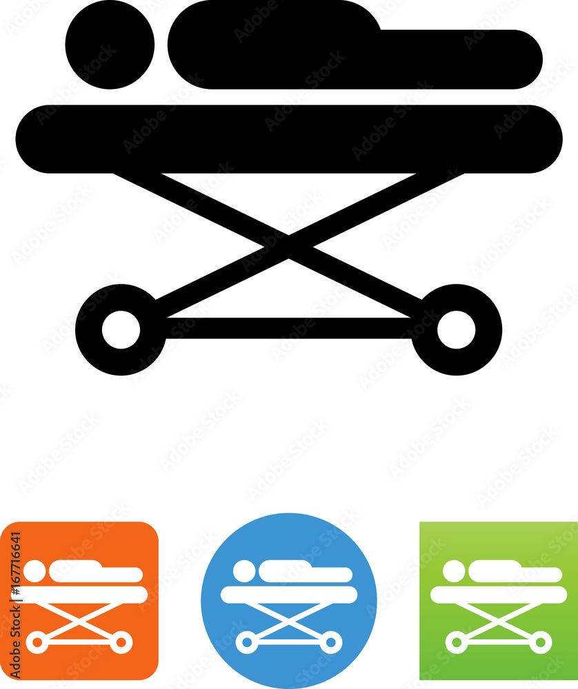 Vector Gurney Icon - Illustration Vector Gurney Icon - Illustration