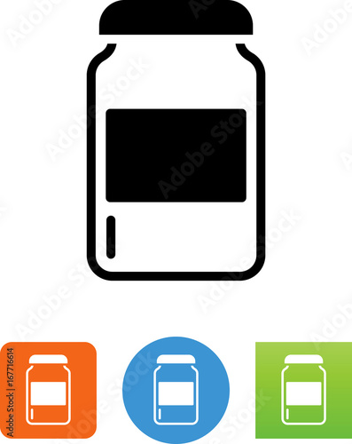 Glass Jar Icon - Illustration