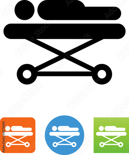 Vector Gurney Icon - Illustration