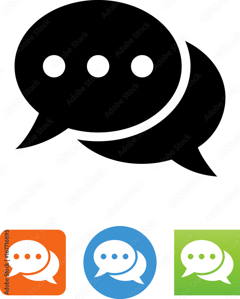 Vector Messaging Bubbles Icon - Illustration Vector Messaging Bubbles Icon - Illustration