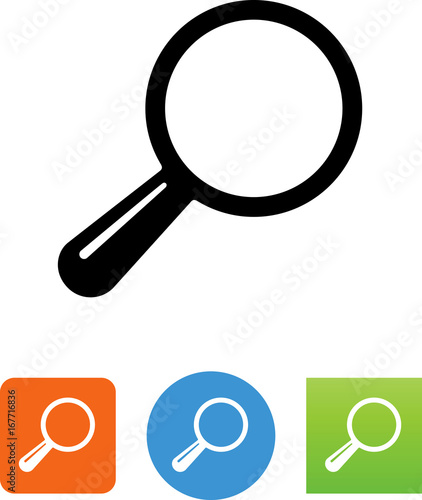 Vector Magnifying Glass Icon - Illustration