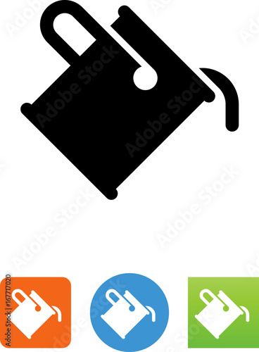 Vector Paint Bucket Pouring Paint Icon - Illustration