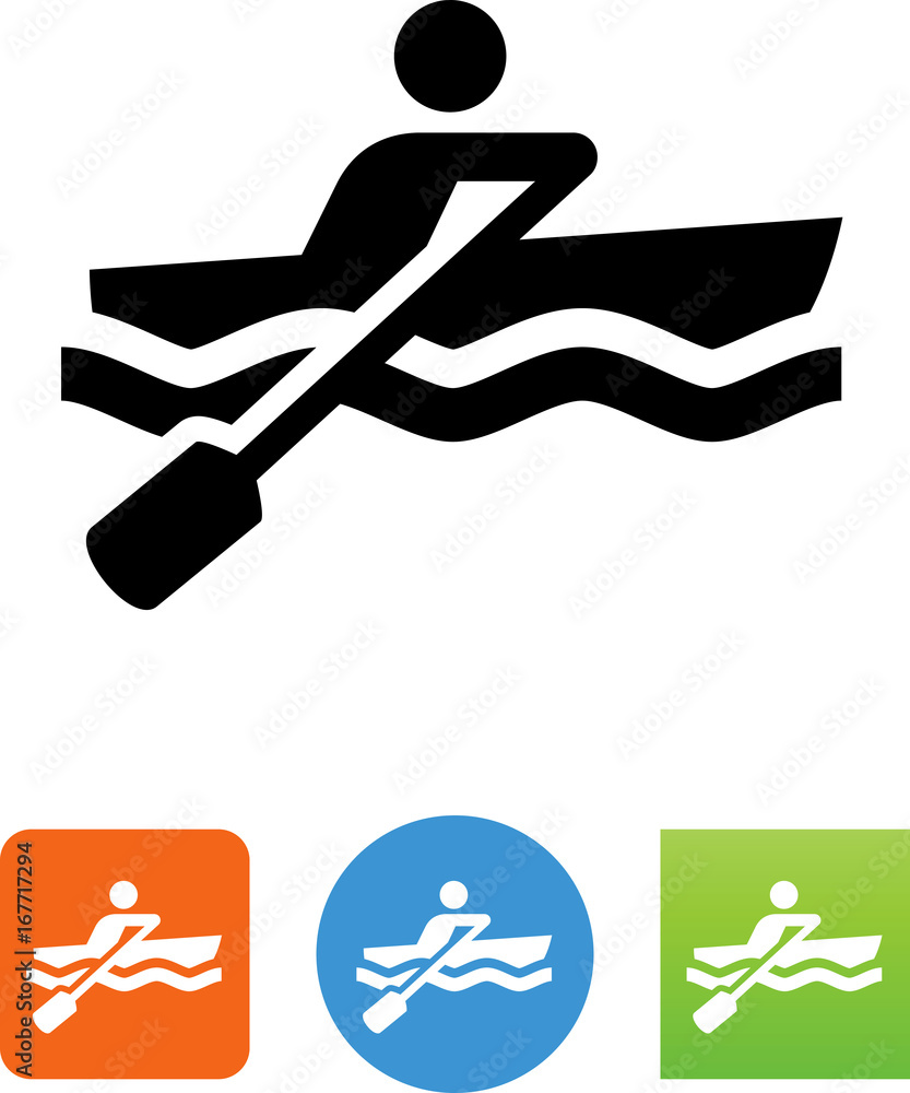 Vector Rowboat Icon - Illustration