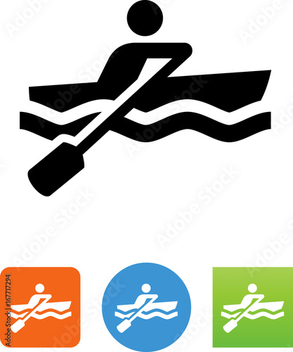 Vector Rowboat Icon - Illustration