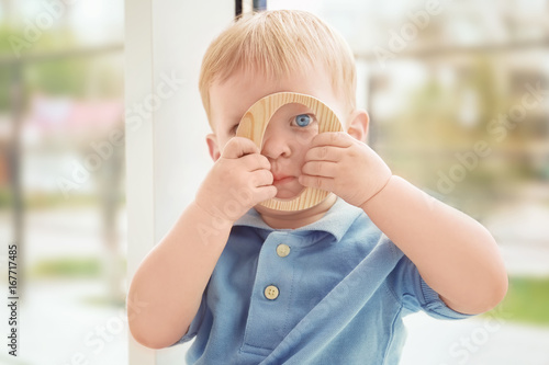 Cute little boy with letter...