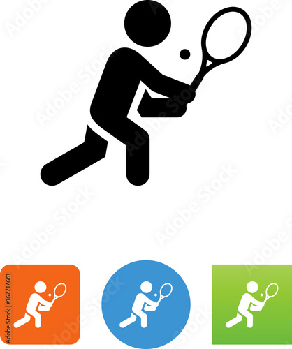 Vector Tennis Player Icon - Illustration